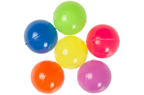 Schnooridoo 10x Flummi Frost Lachgesicht Neon Bunte gemischt 27mm Dopsball Gummiball Katzenball Spingball (Neon) von Schnooridoo