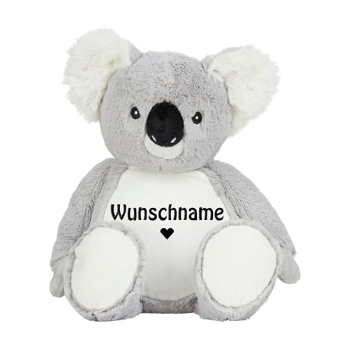 Schnoschi Kuscheltier mit Namen oder Initialen Bestickt, personalisiertes Stofftier, individuelles Schmusetier mit Wunschnamen (Koala) von Schnoschi