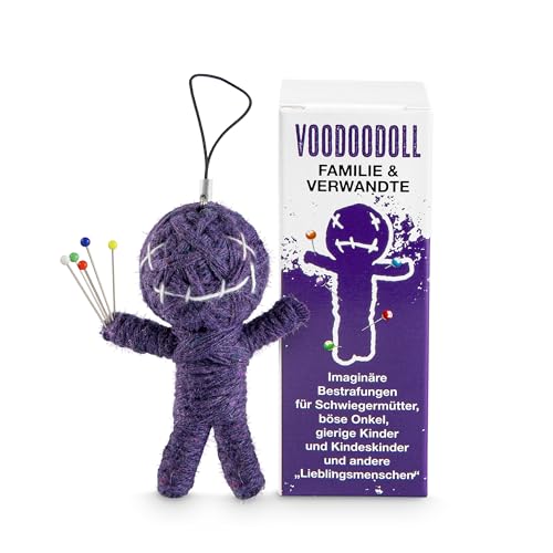 Voodoo Puppe Buckelige Verwandtschaft Voodoo Doll to go Voodoo-Doll imaginäre Strafen für nervige Schwiegereltern und andere Lieblingsmenschen Geschenk im Karton 5 x PRYM Stecknadel von Schöne Güter