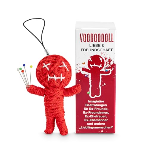 Voodoo Puppe Liebe & Freundschaft Imaginäre Bestrafungen für Ex-Freunde/-Freundinnen, Ex-Mann oder Ex-Frau, schlechte Freunde und weitere „Lieblingsmenschen“ Geschenk im Karton 5 x PRYM Stecknadel von Schöne Güter