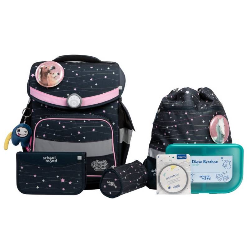 school mood Schulranzenset Timeless Pro Ella - Pony 7 tlg. von School-Mood