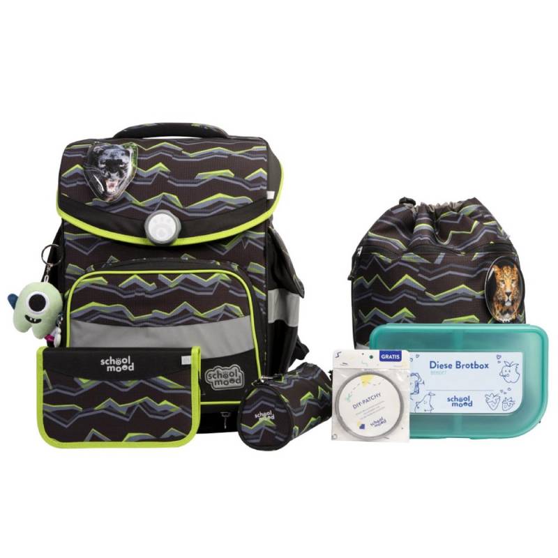 school mood Schulranzenset Timeless Pro Finn - Raubkatze 7 tlg. von School-Mood