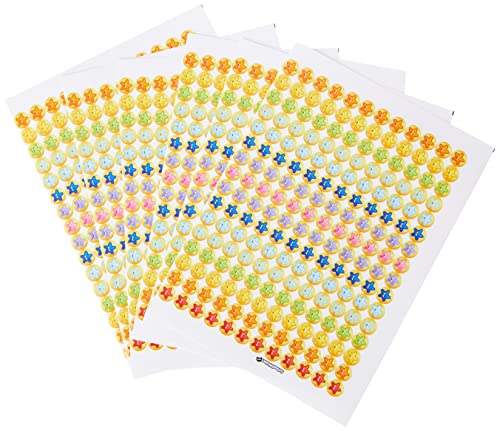 736 Mini-Smiley-Aufkleber mit mehreren Sternchen (10mm Sticker) von School Stickers