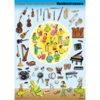 Musik und Tanz für Kinder - Instrumentenposter von Schott Music