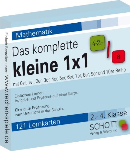 Schott Verlag und Werbung Mathematische Fähigkeiten, Das komplette kleine 1x1, 121 Lernkarten von Schott Verlag und Werbung