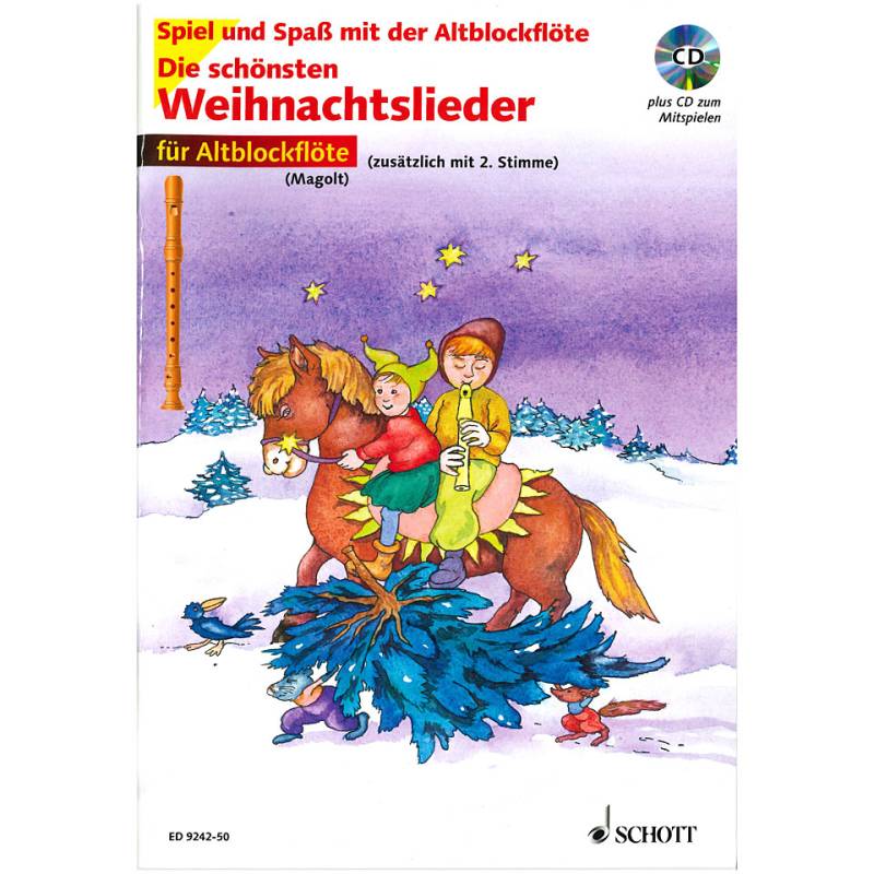 Schott Die schönsten Weihnachtslieder für Altblockflöte Play-Along von Schott