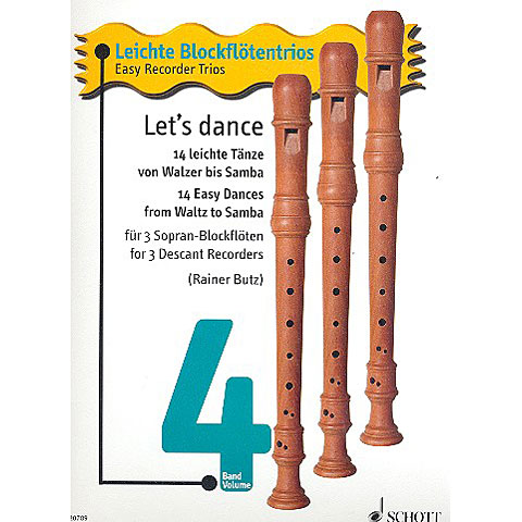 Schott Let&#39;s dance für 3 Sopran-Blockflöten Notenbuch von Schott
