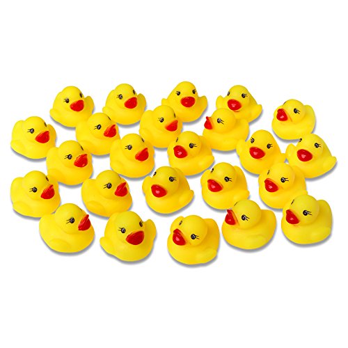 Schramm® 24 Stück Gummiente Quietsche Ente gelb ca. 3,5 cm Quietscheente Badeente von Schramm