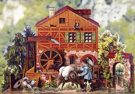 Unbekannt Puzzle 2 Teile - Kartonmodelbau: Romantische Wassermühle von Schreiber-Bogen