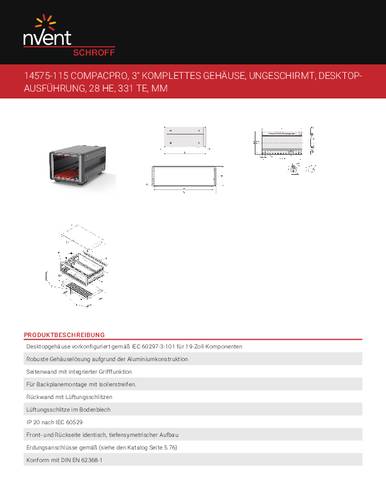 NVent SCHROFF 14575115 Gehäuse 147.1 x 331 1St. von nVent SCHROFF