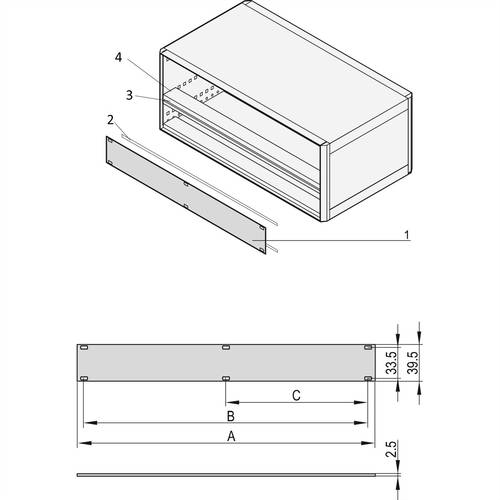 NVent SCHROFF 20850424 Frontplatte von nVent SCHROFF