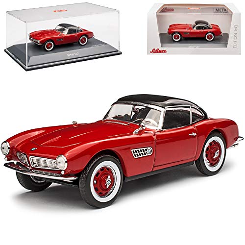 B-M-W 507 Cabrio Rot mit Hard Top in Schwarz 1956-1959 1/43 Schuco Modell Auto Modell Auto von Schuco B-M-W