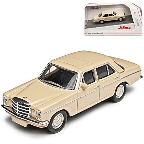 Mercedes-B 220/8 Strich Acht Limousine Beige Creme Weiss W114 W115 1967-1976 H0 1/87 Schuco Modell Auto von Schuco Mercedes-Benz