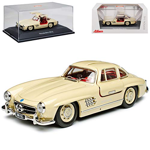 Mercedes-B 300SL Coupe Beige Creme W198 1954-1963 Flügeltürer 1/43 Schuco Modell Auto mit individiuellem Wunschkennzeichen von Schuco Mercedes-Benz