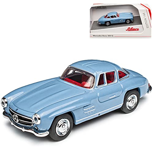 Mercedes-B 300SL SL-Klasse Coupe Blau W198 1954-1963 Flügeltürer 1/64 Schuco Modell Auto von Schuco Mercedes-Benz