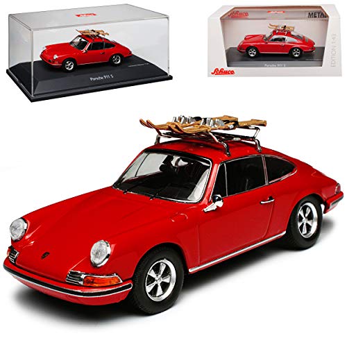 Porsche 911 S Urmodell Coupe Rot mit Skier Dachträger 1963-1973 1/43 Schuco Modell Auto von Schuco Porsche