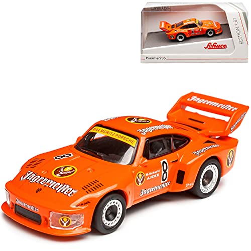 Porsche 935 930 911 Nr 8 Jagermeister Orange 1976-1981 H0 1/87 Schuco Modell Auto mit individiuellem Wunschkennzeichen von Schuco Porsche