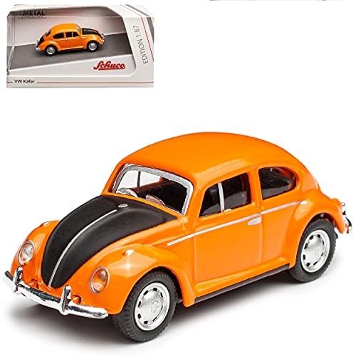 Schuco VW Volkswagen Käfer Coupe Orange mit Schwarz H0 1/87 Modell Auto von Schuco VW