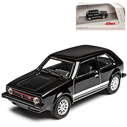 Volkwagen Golf I 1 GTI 3 Türer Schwarz 1974-1983 H0 1/87 Schuco Modell Auto von Schuco VW