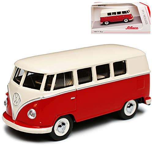 Volkwagen T1 Rot Weiss Samba Bully Bus 1950-1967 1/64 Schuco Modell Auto mit individiuellem Wunschkennzeichen von Schuco VW