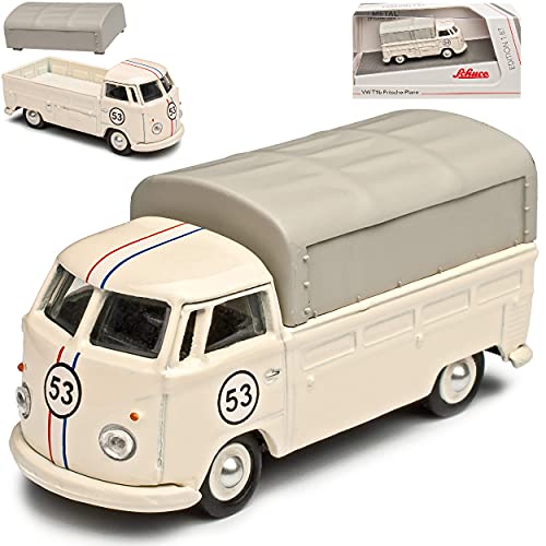 Volkwagen T1 Weiss Herbie Nr 53 Pritsche mit Aufsatz 1950-1967 H0 1/87 Schuco Modell Auto von Schuco VW