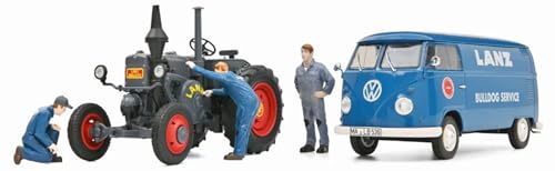 MODELLINO IN Scala COMPATIBILE Con Volkswagen T1B Van LANZ Assistance with Bulldog Tractor 1956 1:32 SCHUCO SH450785900 von Schuco