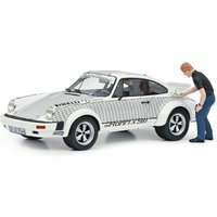 SCHUCO 450024900 1:18 Porsche 911 „Röhrl x 911“ mit Figur Walter Röhrl von Schuco