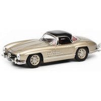 SCHUCO 450258800 1:43 Mercedes-Benz 300 SL Roadster mit Hardtop, champagner-schwarz von Schuco