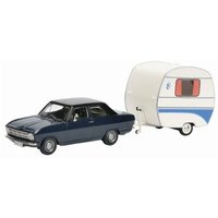 SCHUCO 450294700 1:43 Opel Kadett B mit Anhänger von Schuco