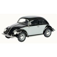 SCHUCO 450387700 1:43 VW Brezelkäfer, grau-schwarz von Schuco