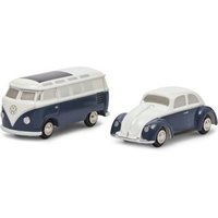 SCHUCO 450514600 1:90 Piccolo 2er-Set "Volkswagen" (VW Käfer + VW T1 Samba weiß/blau) von Schuco