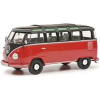 SCHUCO 450785700 1:32 VW T1b Samba schwarz-rot von Schuco