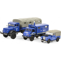 SCHUCO 452656000 1:87 3er-Set THW, Land Rover, Unimog 404, MB LG 315 von Schuco