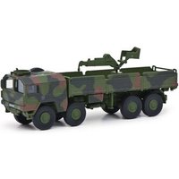 SCHUCO 452658500 1:87 MAN 10t GL flecktarn mit Kran von Schuco