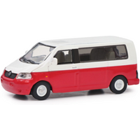 SCHUCO 452665910 1:87 MHI VW T5 Bus rot/weiß von Schuco