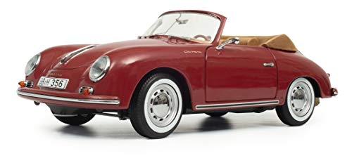 Schuco 450031600 Porsche 356 A, Carrera Cabriolet, Modellauto, 1:18, rot, Limitierte Auflage von Schuco