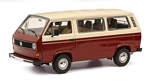 Schuco 450038100 VW T3a Bus, Modellauto, Maßstab 1:18, Limited Edition 1.000, rot/weiß von Schuco