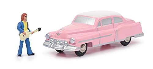 Schuco 450143400 Heart Piccolo Cadillac Eldorado, The King, Modellauto, mit Gitarrist, Limited Edition 500, rosa, one Size von Schuco