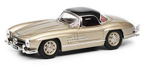 Schuco 450258800 450258800-MB 300 SL, Champagner 1:43, Modellauto, Modellfahrzeug, Gold von Schuco