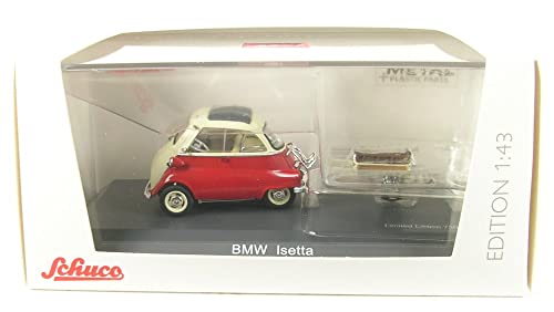 Schuco BMW Isetta Anhänger+Ski 1:43 von Schuco