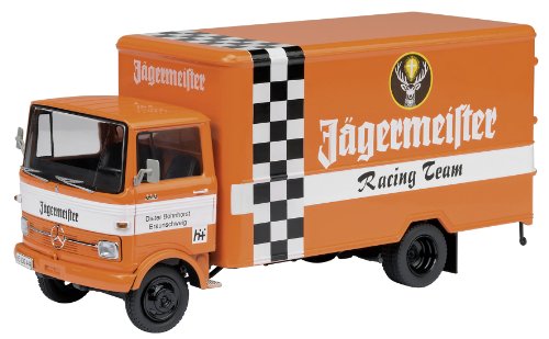 Schuco 450360000 - Mercedes-Benz LP 608 Jägermeister, 1:43, orange von Schuco