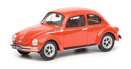 Schuco 450903900 Beetle 1600 VW Käfer 1600-S, Super-Bug, Resin, Modellauto, 1:43, rot von Schuco