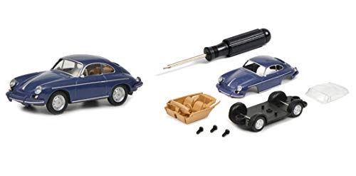 Schuco 452019900 Bausatz Porsche 356, Schraubenzieher, 3 Schrauben, Chassis inkl. Achsen, Karosserie, Fensterteil, Interieur, Modellauto, 1:64, dunkelblau, grau Schuco 452019900 Bausatz Porsche 356, Schraubenzieher, 3 Schrauben, Chassis inkl. Achsen, Karosserie, Fensterteil, Interieur, Modellauto, 1:64, dunkelblau, grau von Schuco