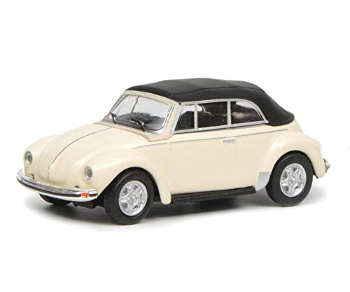 Schuco 452633500 VW Käfer Cabrio, mit Soft Top, Modellauto, 1:87, weiß von Schuco