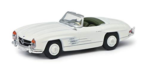 Schuco 452639400 MB, weiß Mercedes Benz 300SL Roadster, Modellauto, 1:87 von Schuco