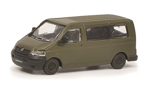 Schuco 452642600 - VW T5 Bus Bundeswehr 1:87, Modellauto, Modellfahrzeug von Schuco