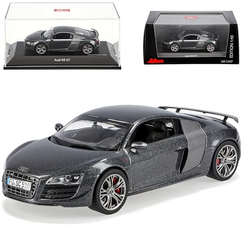 Schuco A-U-D-I R8 GT Coupe Daytona Grau Ab 2010 1/43 Modell Auto von Schuco