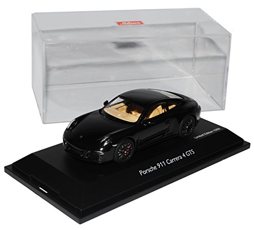 Schuco Porsche 911 991 Carrera 4 GTS Coupe Schwarz Beige Interieur Ab 2011 1/43 Modell Auto von Schuco