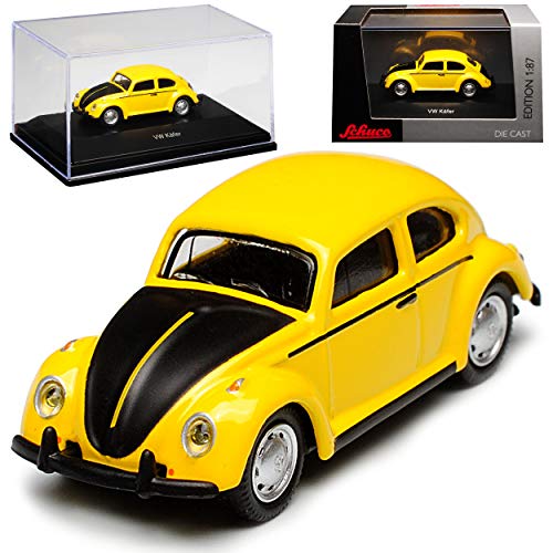 Schuco Volkwagen Käfer Gelb Schwarz H0 1/87 Modell Auto mit individiuellem Wunschkennzeichen Schuco Volkwagen Käfer Gelb Schwarz H0 1/87 Modell Auto mit individiuellem Wunschkennzeichen von Schuco