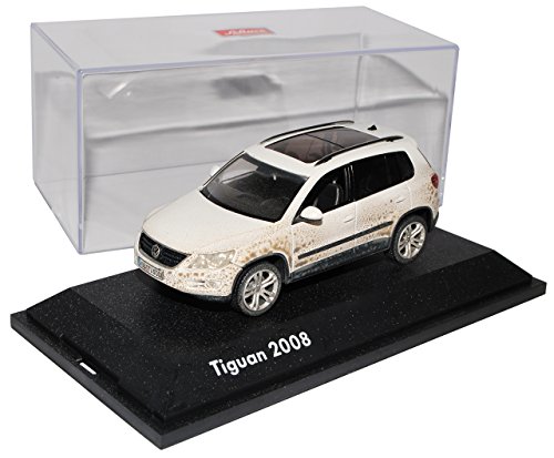 Schuco Volkwagen Tiguan Weiss Track and Field 2008 1/43 Modell Auto Modellauto von Schuco